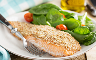 Walnut & Pistachio Salmon with Citrus Glaze