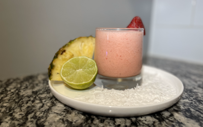 Frozen Strawberry Coconut Lime Mocktail